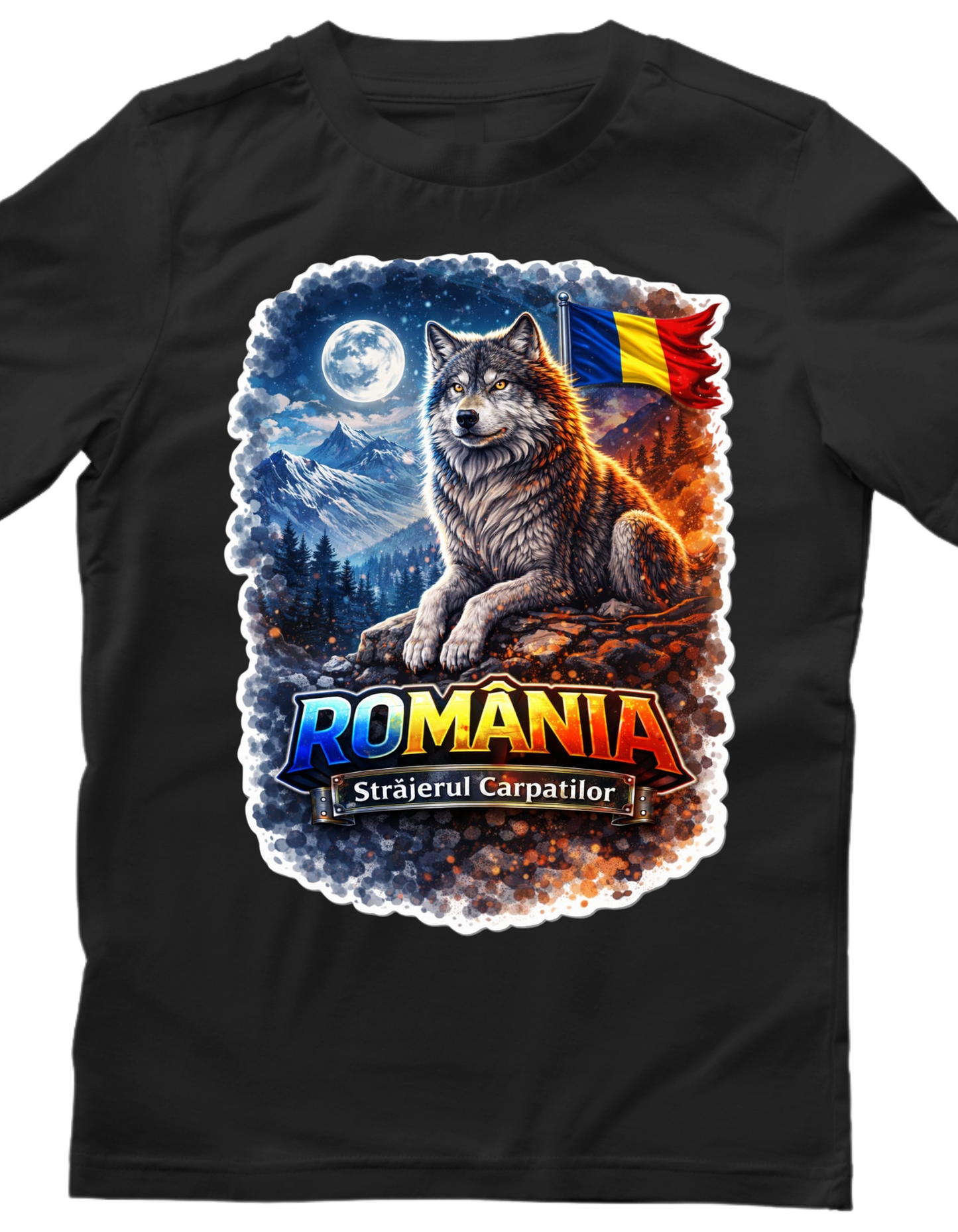 Tricou personalizat - Romania, Lup
