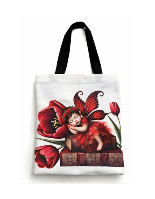 Geanta Shopper cu Zana si Lalele Rosii