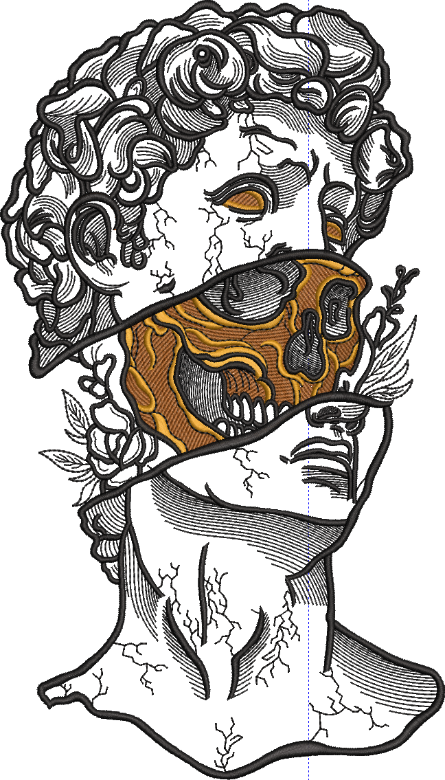 BLUZA BRODATA - David Skull