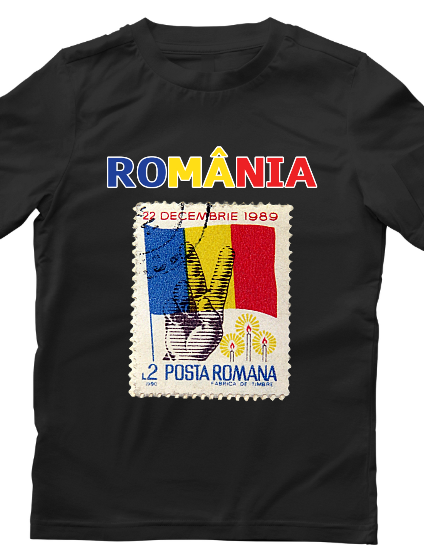 Tricou cu timbru + Romania