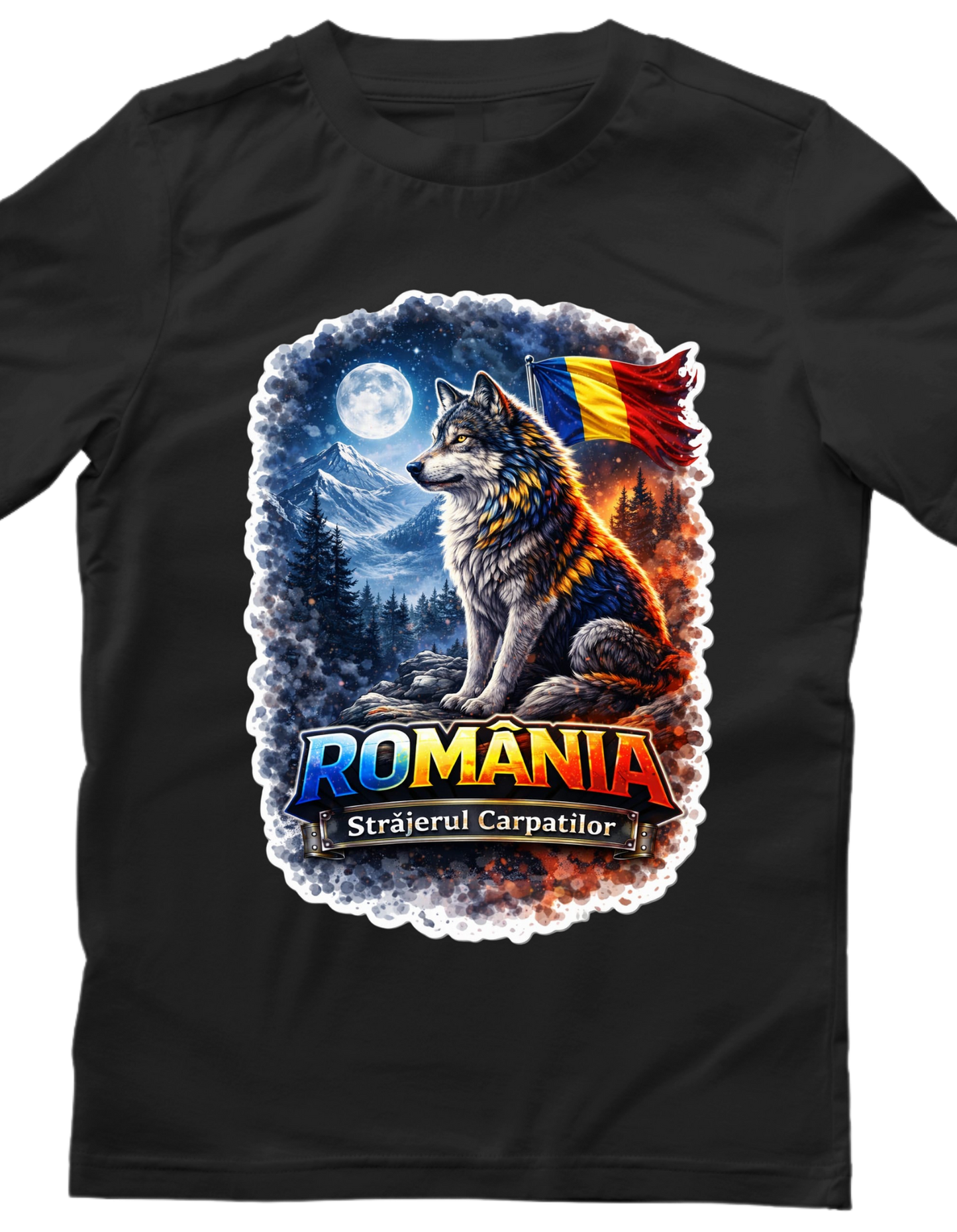 Tricou personalizat - Romania si Lup