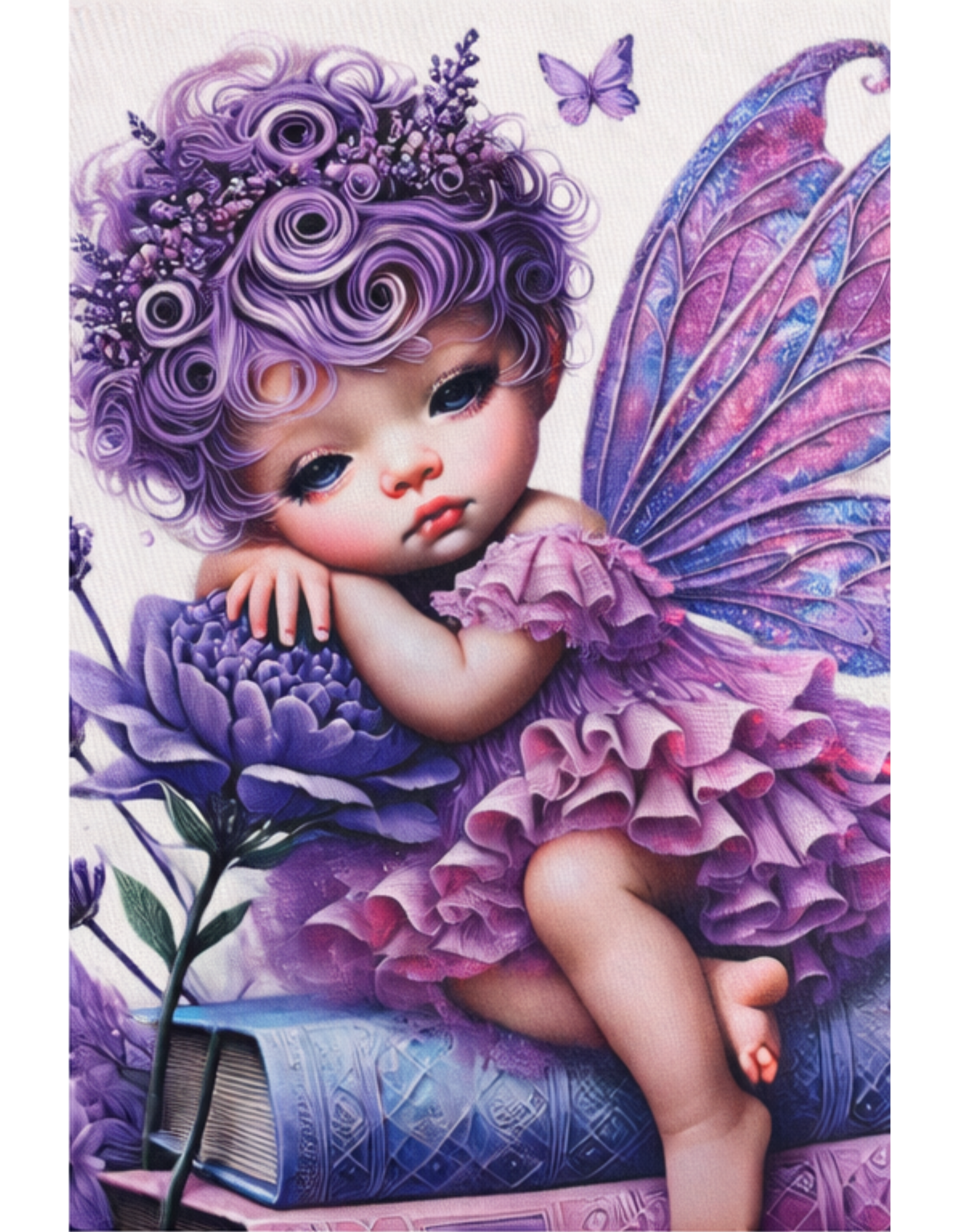Geanta Tote Albă, design Fairy Mov