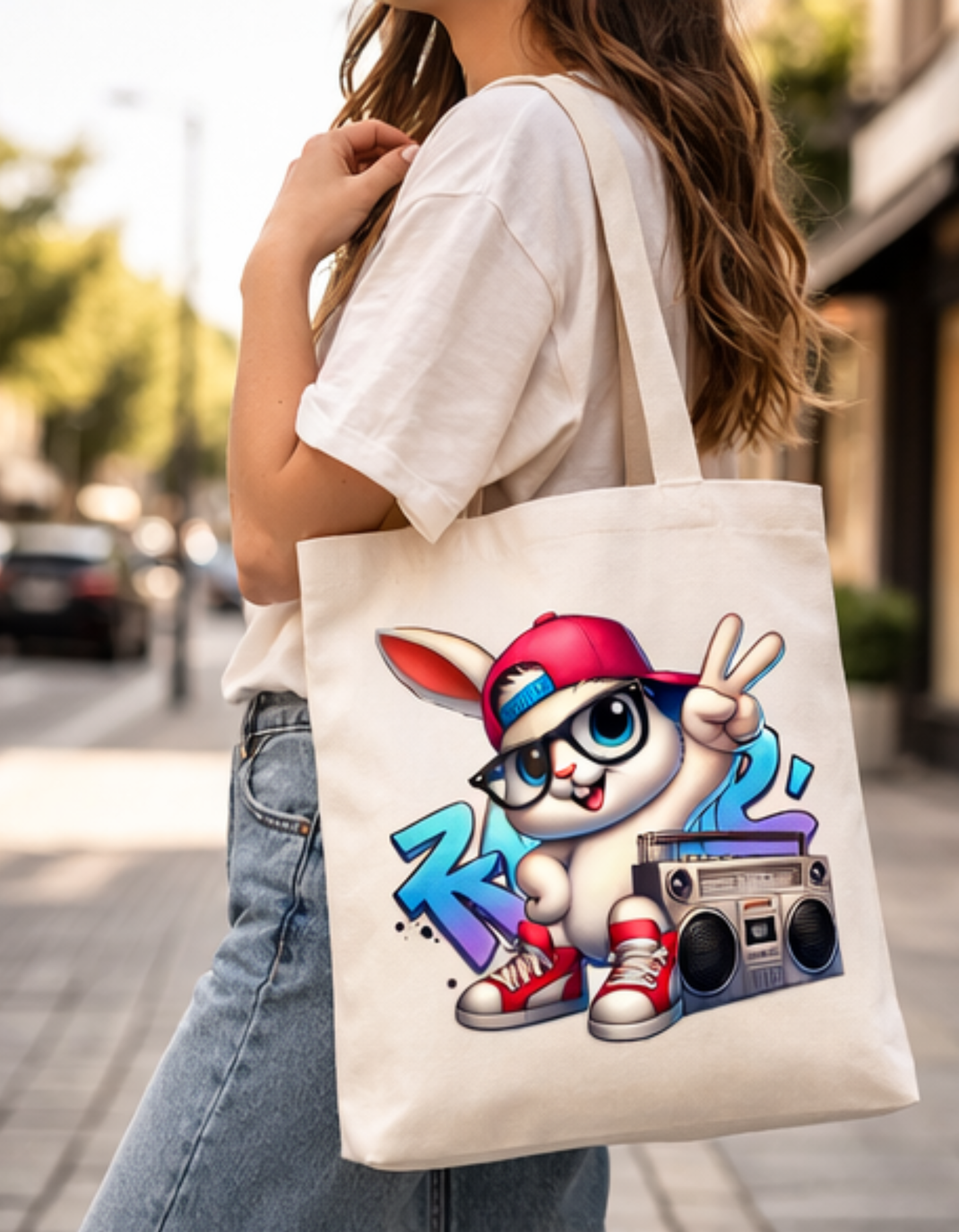 Sacosa bumbac imprimata cu DTF