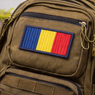Patch Brodat Steagul României| Ecuson Tricolor pentru Haine, Rucsac, Jachetă