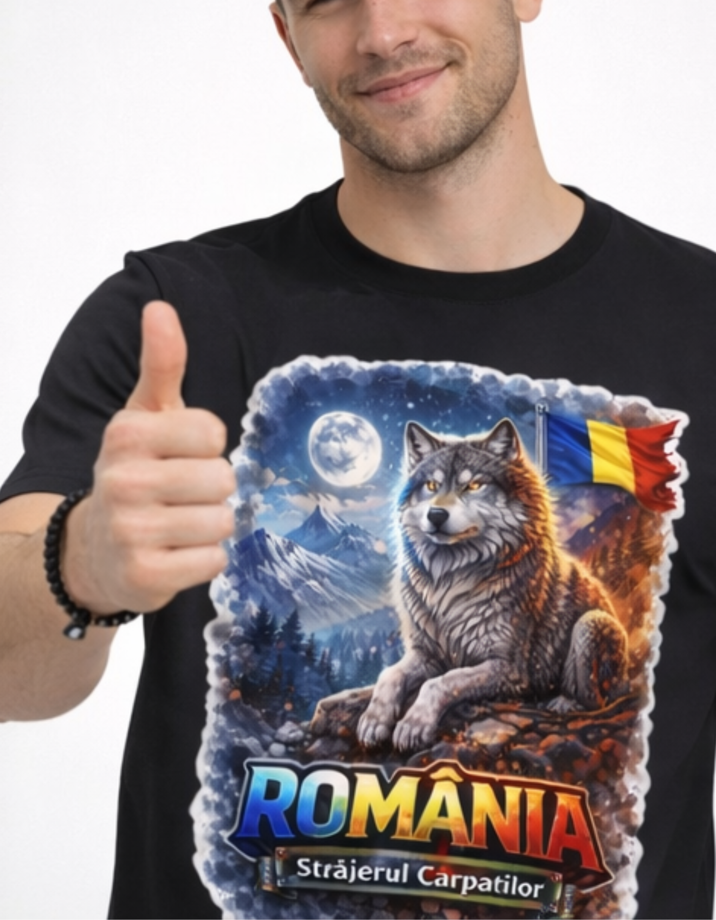 Tricou România „Străjerul Carpaților” – Lupul Carpaților | Print DTF
