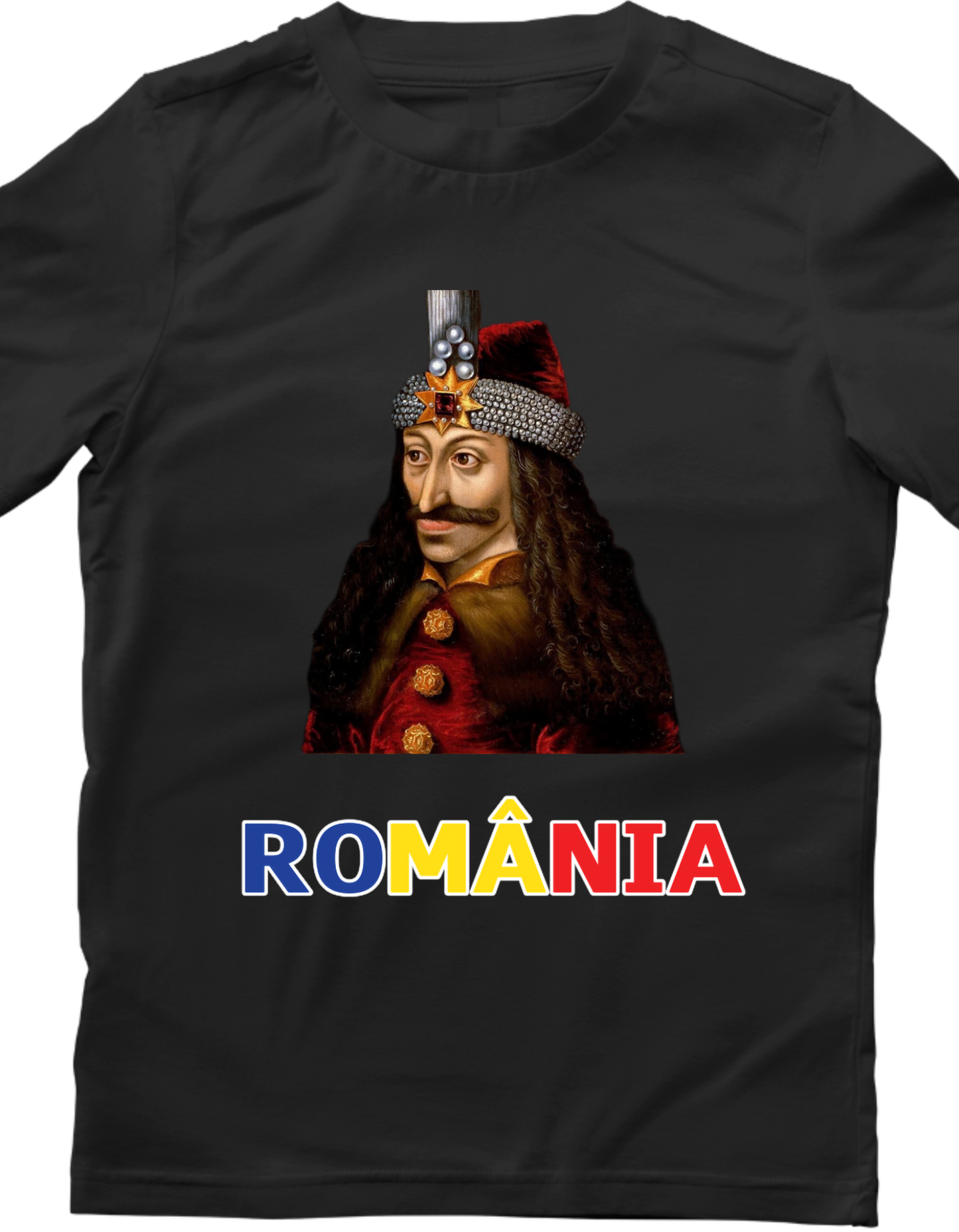 Tricou Vlad Țepeș România – Tricou Premium 100% Bumbac cu Print DTF