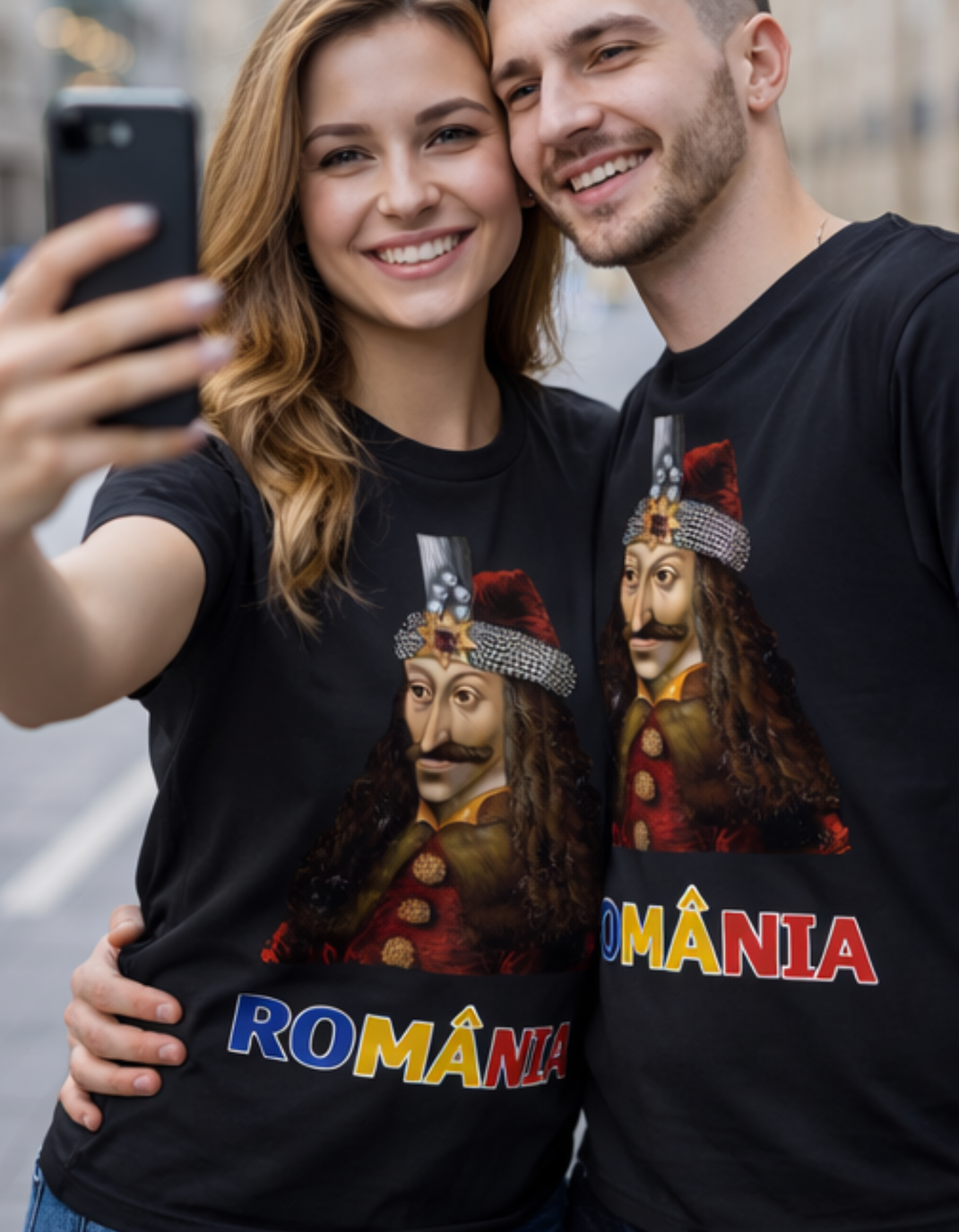 Tricou Vlad Țepeș România – Tricou Premium 100% Bumbac cu Print DTF