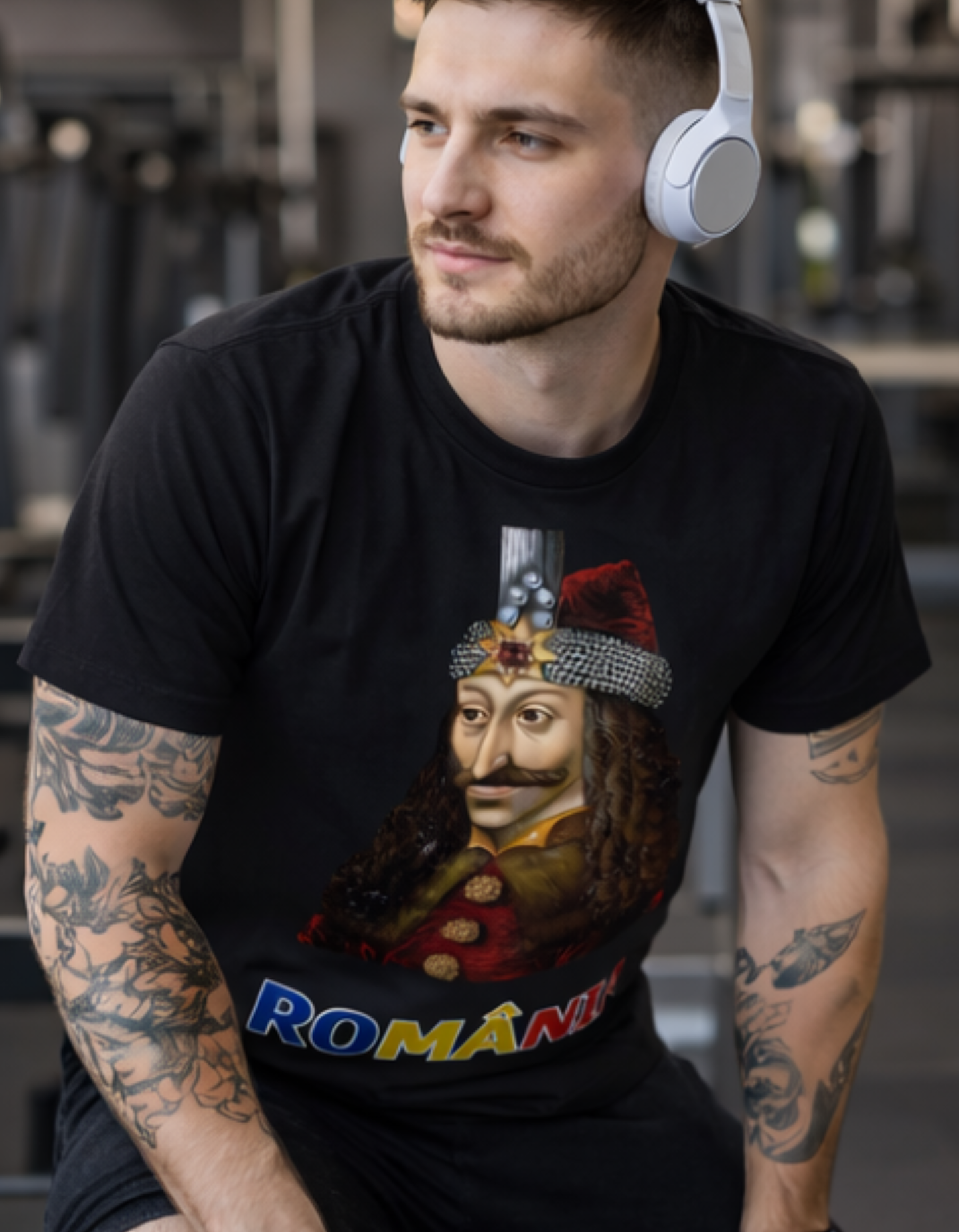 Tricou Vlad Țepeș România – Tricou Premium 100% Bumbac cu Print DTF