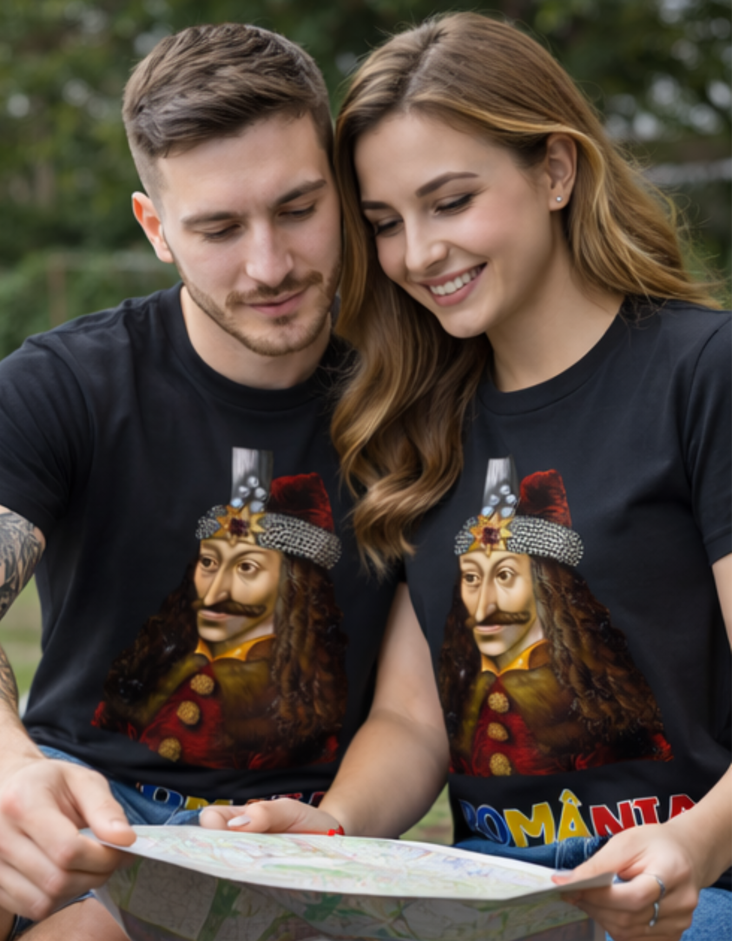 Tricou Vlad Țepeș România – Tricou Premium 100% Bumbac cu Print DTF