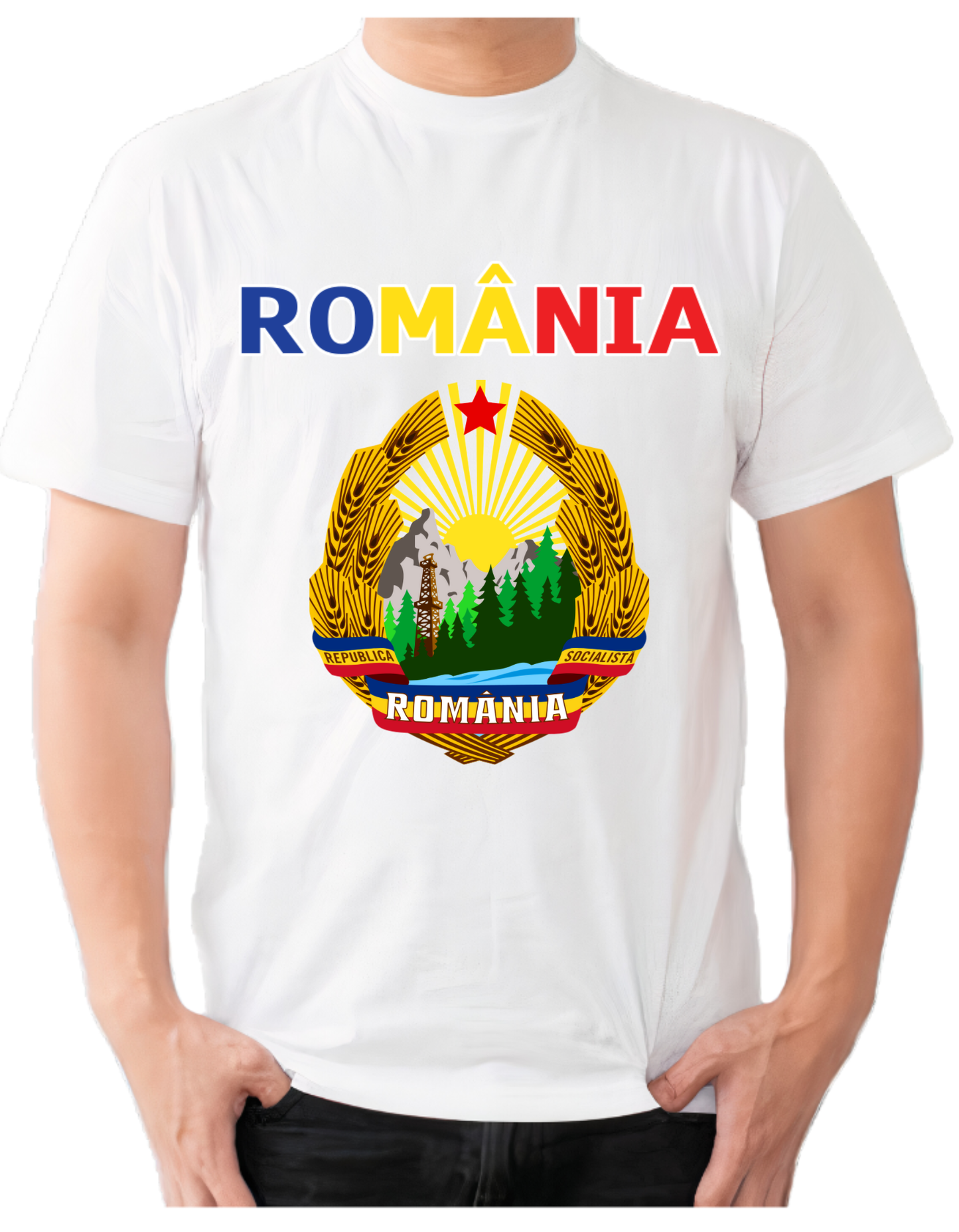 Tricou România Vintage – Bumbac 100% | Imprimare DTF Premium