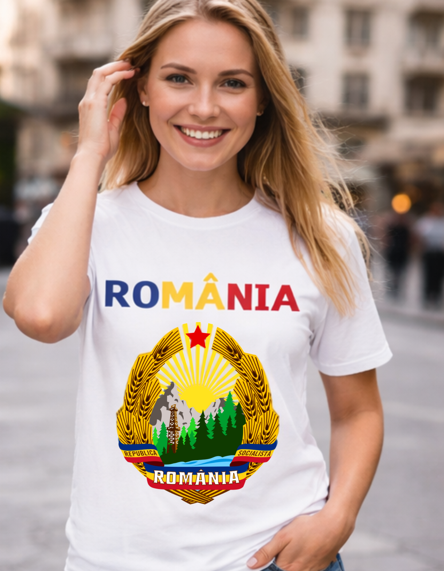 Tricou România Vintage – Bumbac 100% | Imprimare DTF Premium