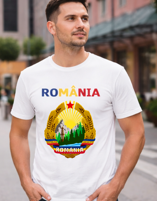 Tricou România Vintage – Bumbac 100% | Imprimare DTF Premium