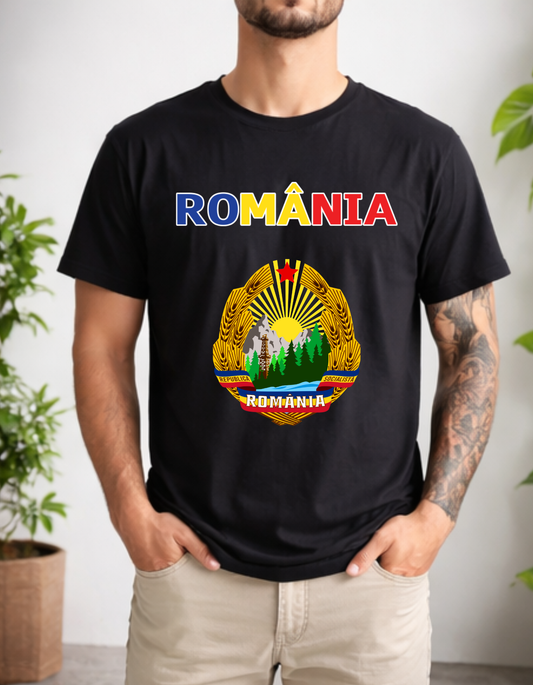 Tricou România Vintage – Bumbac 100% | Imprimare DTF Premium