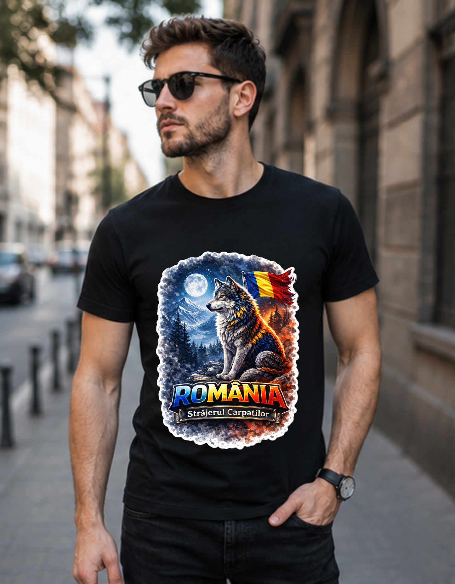 Tricou România – Străjerul Carpaților 100% Bumbac, Imprimare DTF Premium