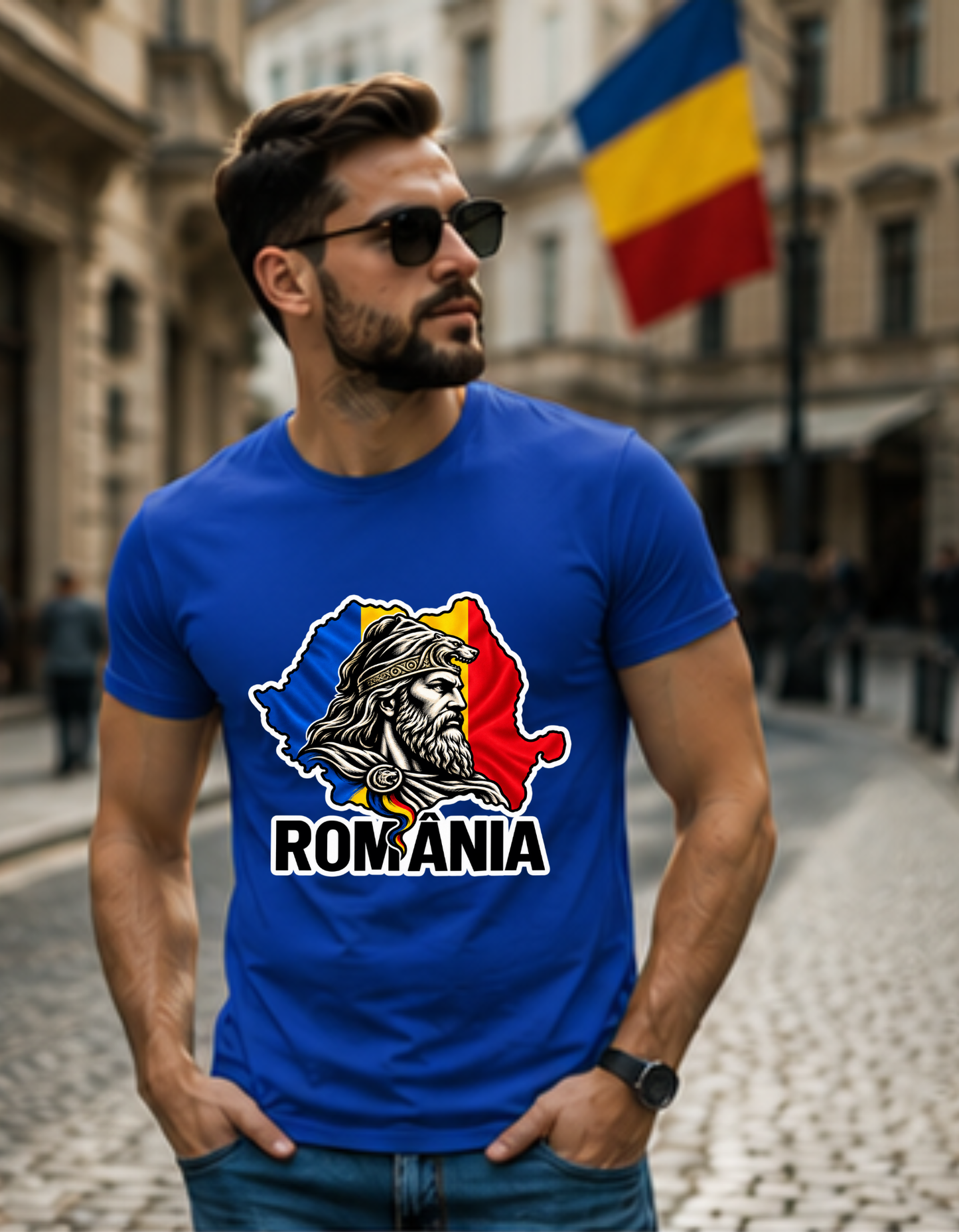 Tricou România Personalizat – Dac & Tricolor