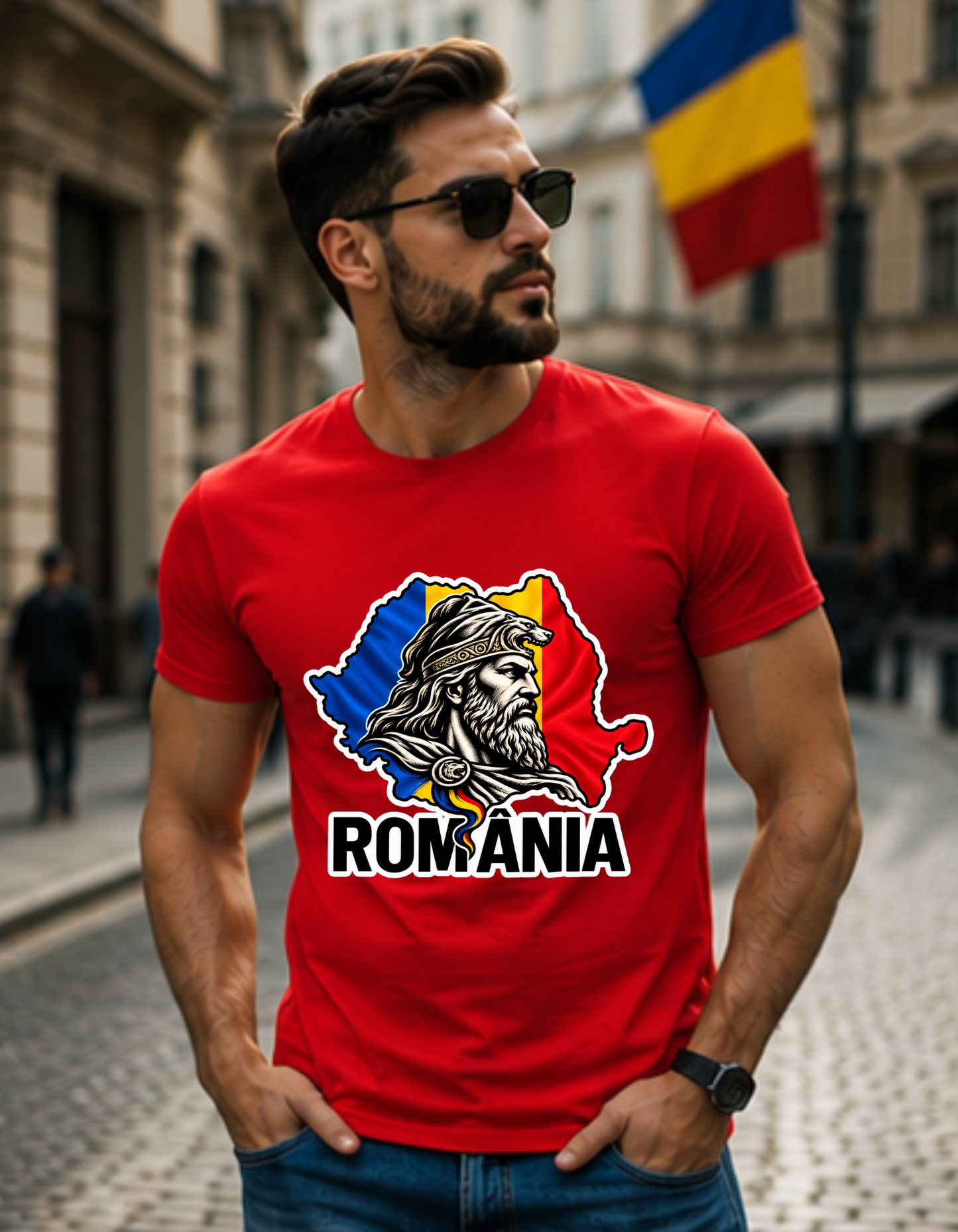 Tricou România Personalizat – Dac & Tricolor