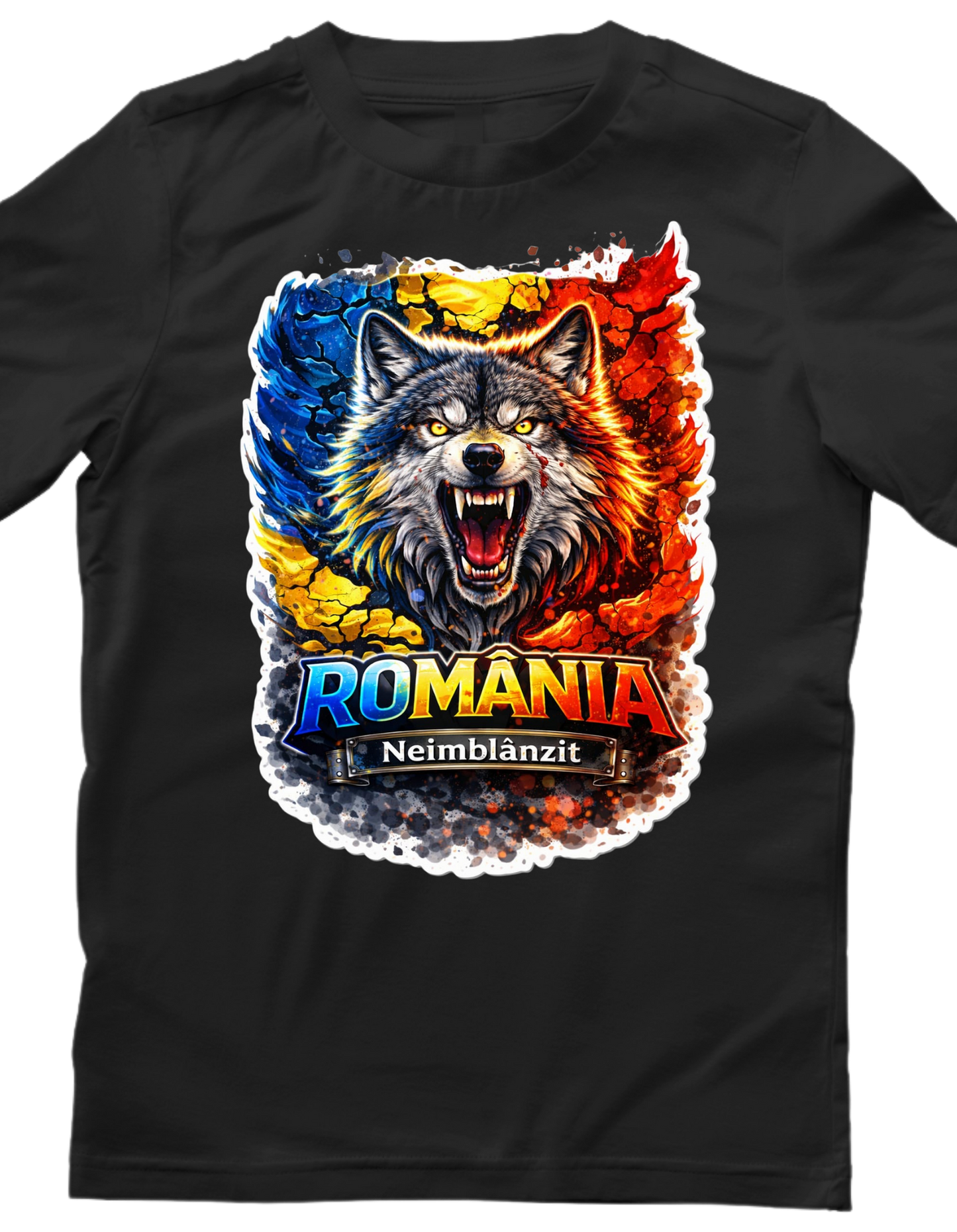 Tricou personalizat - Romania si Lup
