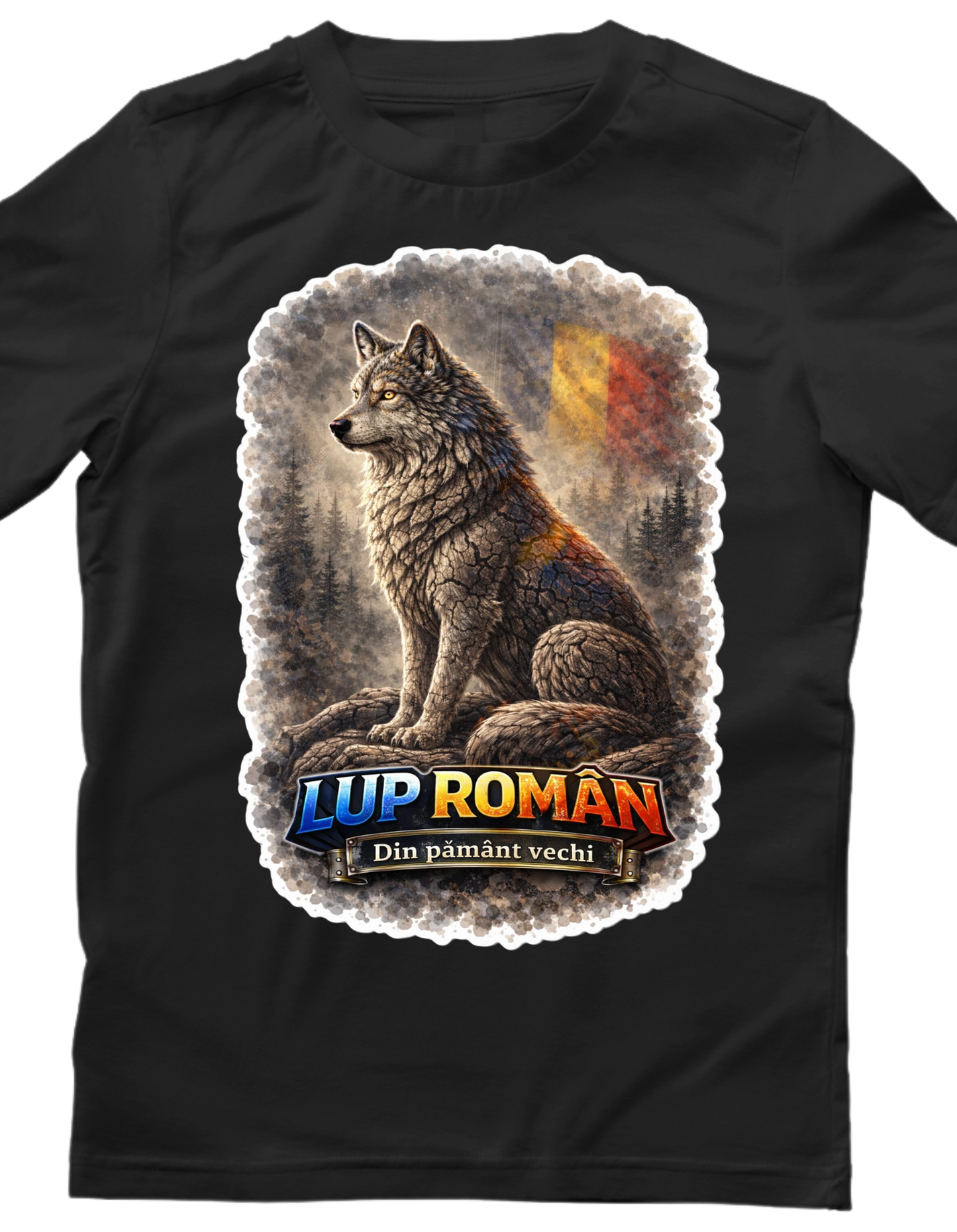 Tricou personalizat - Lup Roman