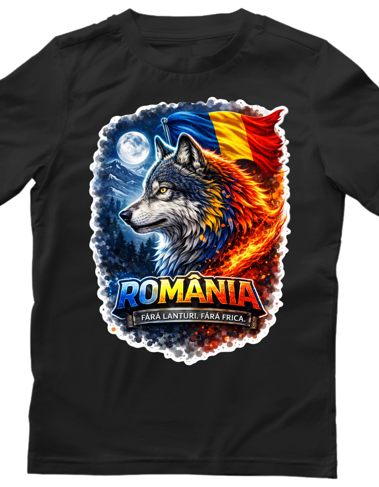 Tricou personalizat - Romania, Lup