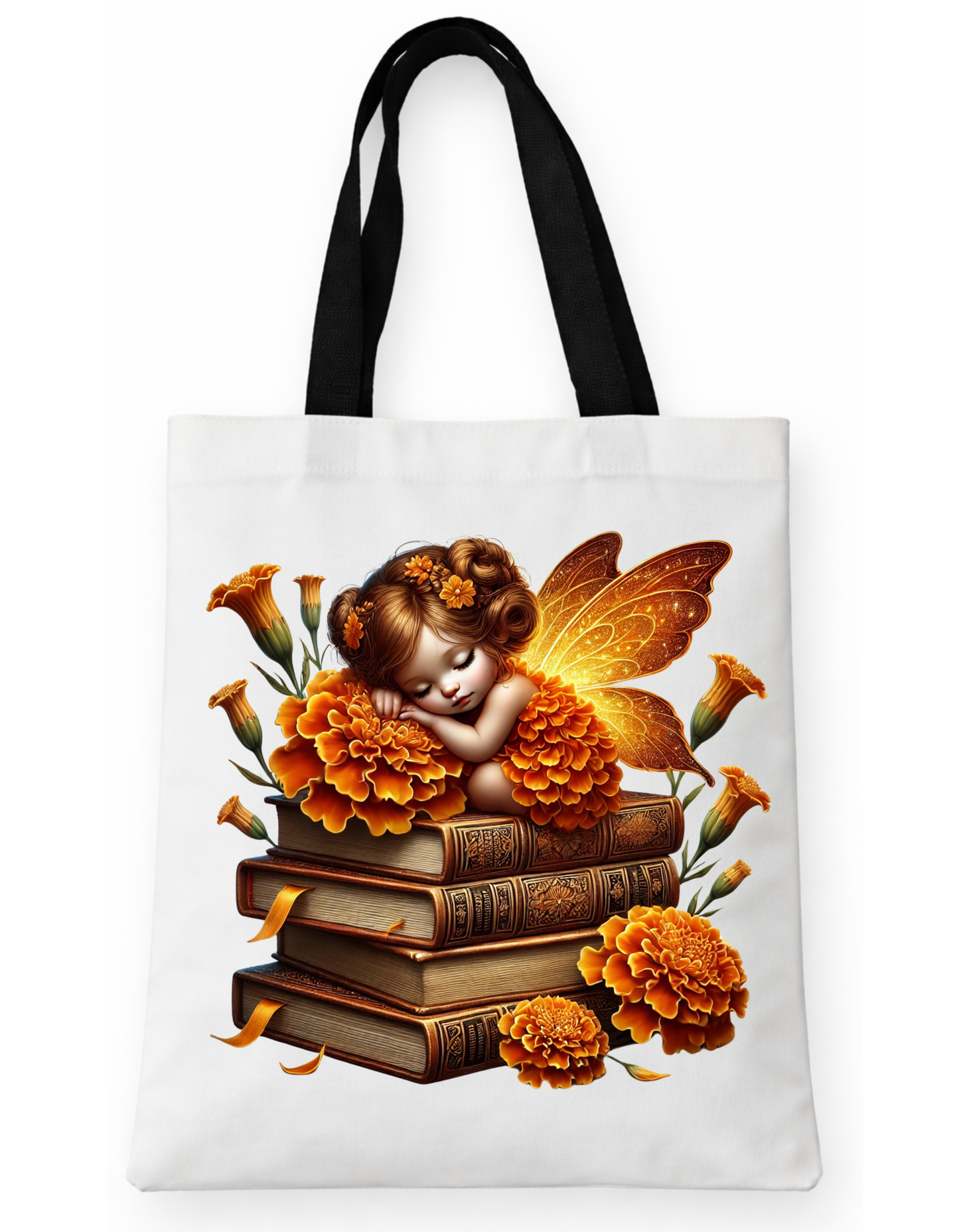 Geanta Tote Bag Alba 38 x32 cm – Zana cu Craite Aurii